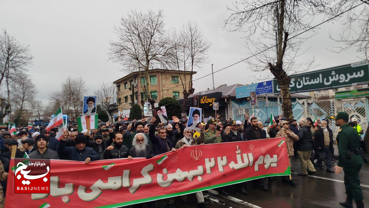 راهپیمایی ۲۲ بهمن در گیلان آغاز شد