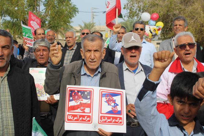 حماسه حضور مردم دلوار در راهپیمایی ۲۲ بهمن