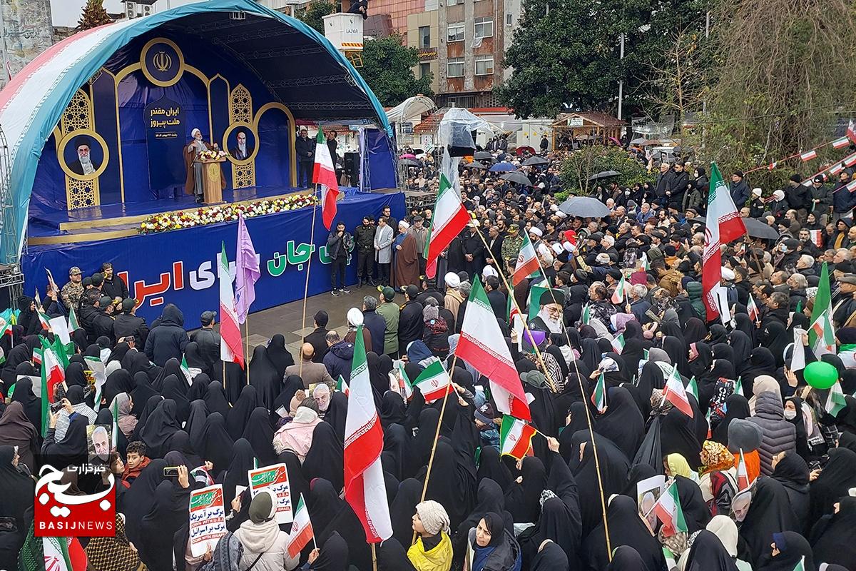 راهپیمایی ۲۲ بهمن گیلان در دفاع از انقلاب نمایش  قدرت و اتحاد بود