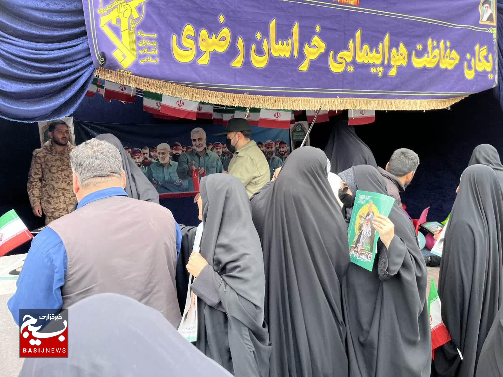 خدمت رسانی یگان حفاظت هواپیمایی مشهد در روز ۲۲ بهمن