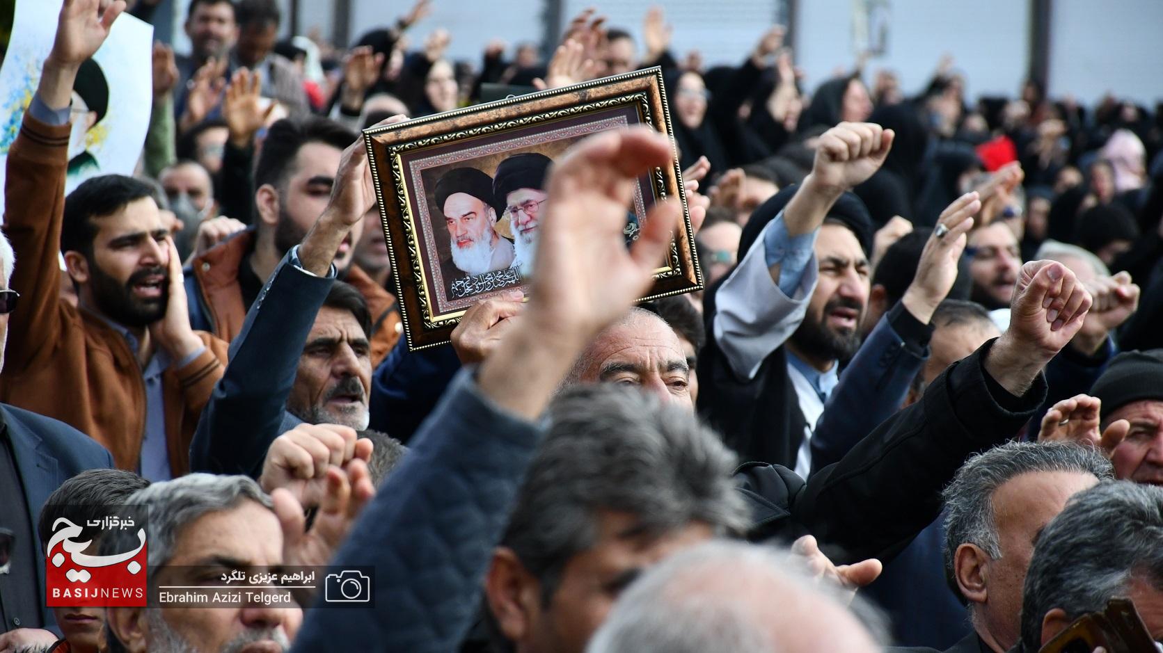 فیلم| یاسوج یکپارچه در غم شهادت رهبر شهید عزادار شد