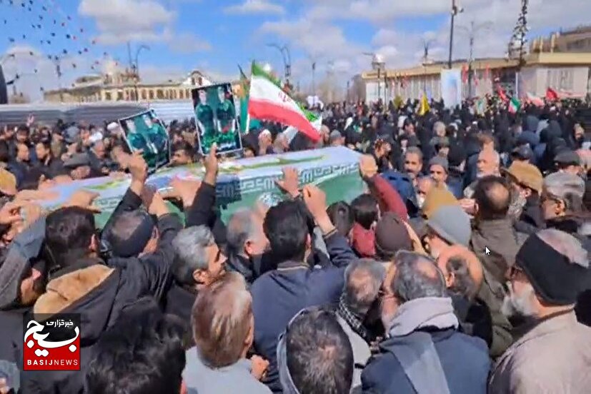 تشییع ۶ شهید حملات صهیونیستی ـ آمریکایی در همدان