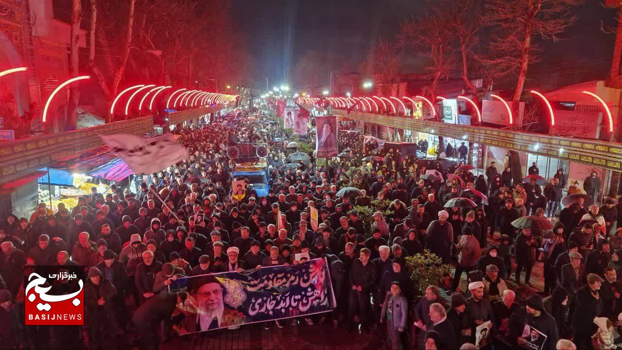 حضور عاشورایی  مردم ولایت‌مدار شهر لاهیجان با رهبر جدید ایران اسلامی