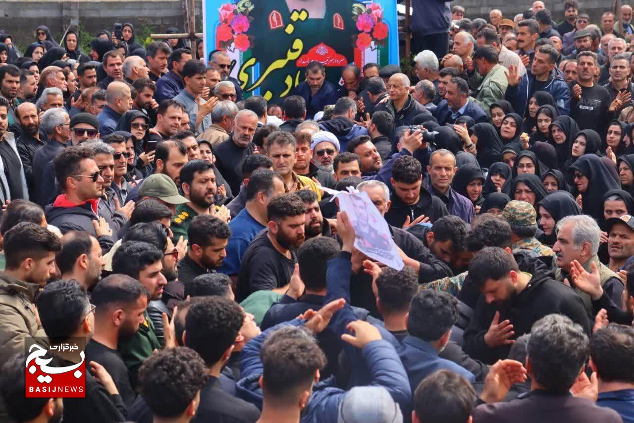 پیکر ۲ شهید جنگ رمضان در رودسر تشییع شد