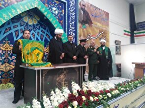 عشق ورزی کارکنان سپاه انصار الرضا علیه السلام خراسان جنوبی به پرچم شمس الشموس