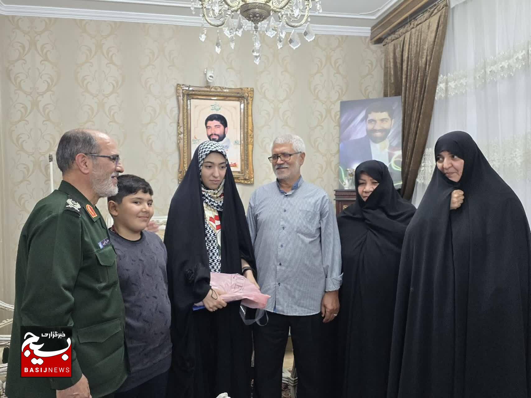 روز دختر در قاب ایثار و نجابت با دیدار فرمانده سپاه عاشورا از دختران شهدا