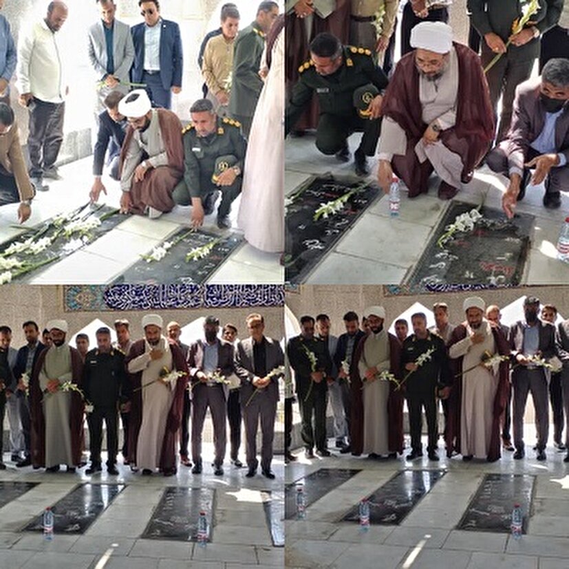 غباررویی از گلزار شهدای گمنام شهرستان حاجی آباد
