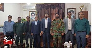 دیدار فرماندار کهنوج با فرمانده ناحیه مقاومت بسیج کهنوج به مناسبت سالروز تأسیس سپاه و هفته عقیدتی سیاسی