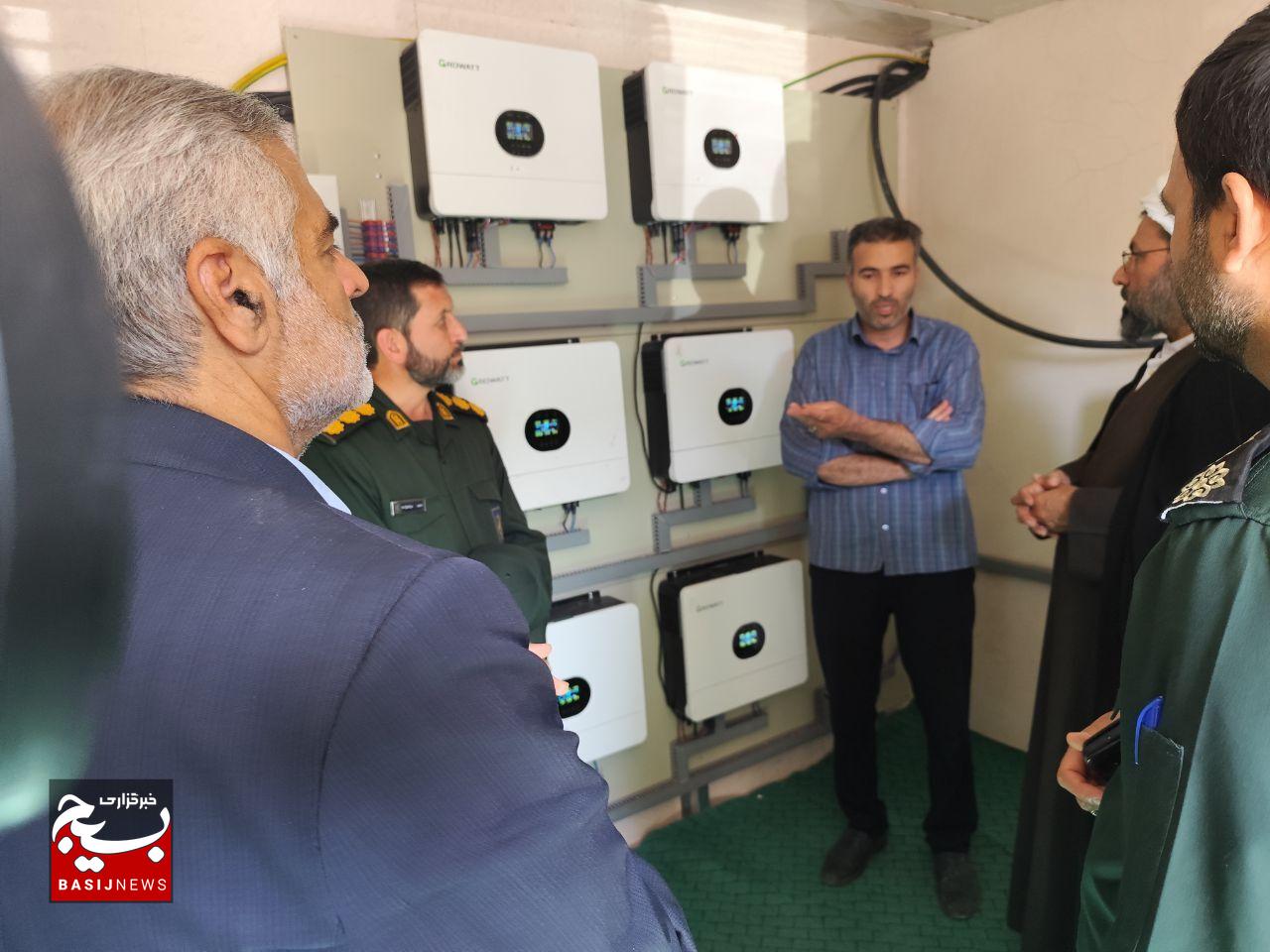 افتتاح پروژه ۵۴ کیلو واتی پنل خورشیدی در مجتمع آموزشی ثارالله استان کرمان