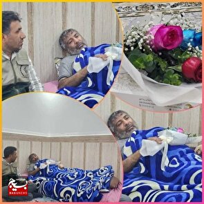 عیادت ازبرادر جهادگر حادثه اخیر اسکله بندر شهید رجایی بندرعباس