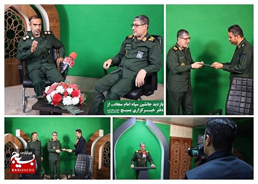 بازدیدسردار امیری جانشین سپاه امام سجاد (ع) از دفتر خبرگزاری بسیج هرمزگان