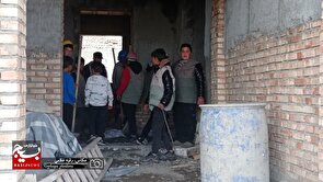 بسیج سازندگی سپاه عاشورا و ساخت مدرسه در روستای افشرد هریس
