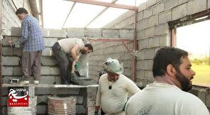 جهادگران بسیجی البرز پای کار خدمت در خوزستان