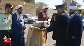 برگزاری مراسم معنوی استقبال از پرچم متبرک حرم امام رضا(ع) در شهرستان فنوج