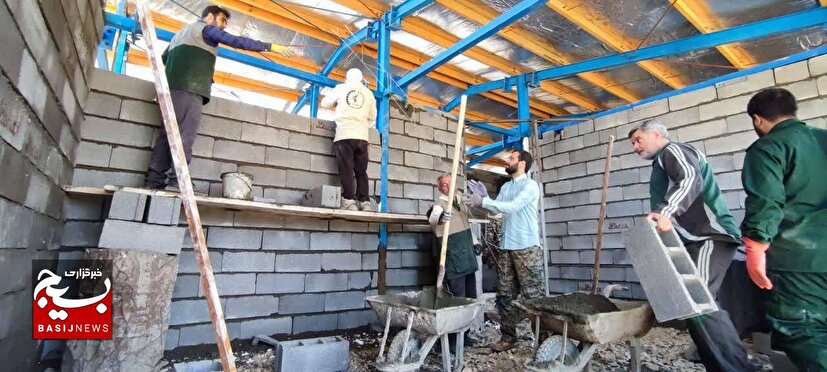 شکفتن جوانه‌های امید در مناطق محروم با دستان جهادگران بسیجی طرقبه شاندیز+فیلم و عکس