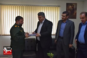 دیدار مسئولین ساوجبلاغ، با فرمانده ناحیه مقاومت بسیج شهرستان