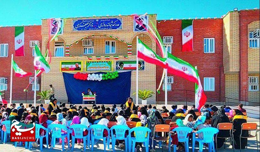 یادگار شهید رئیسی در منطقه گوهران بشاگرد/ مدرسه‌ای...