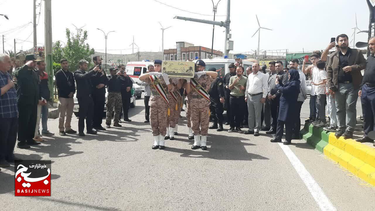 پیکر یک شهید گمنام در منجیل تشییع شد