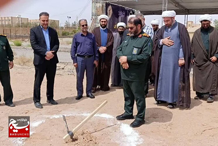 آیین کلنگ‌‌زنی مرکز پژوهشی و آموزشی شهید قنوتی در قم با حضور معاون هماهنگ‌کننده سازمان بسیج مستضعفین