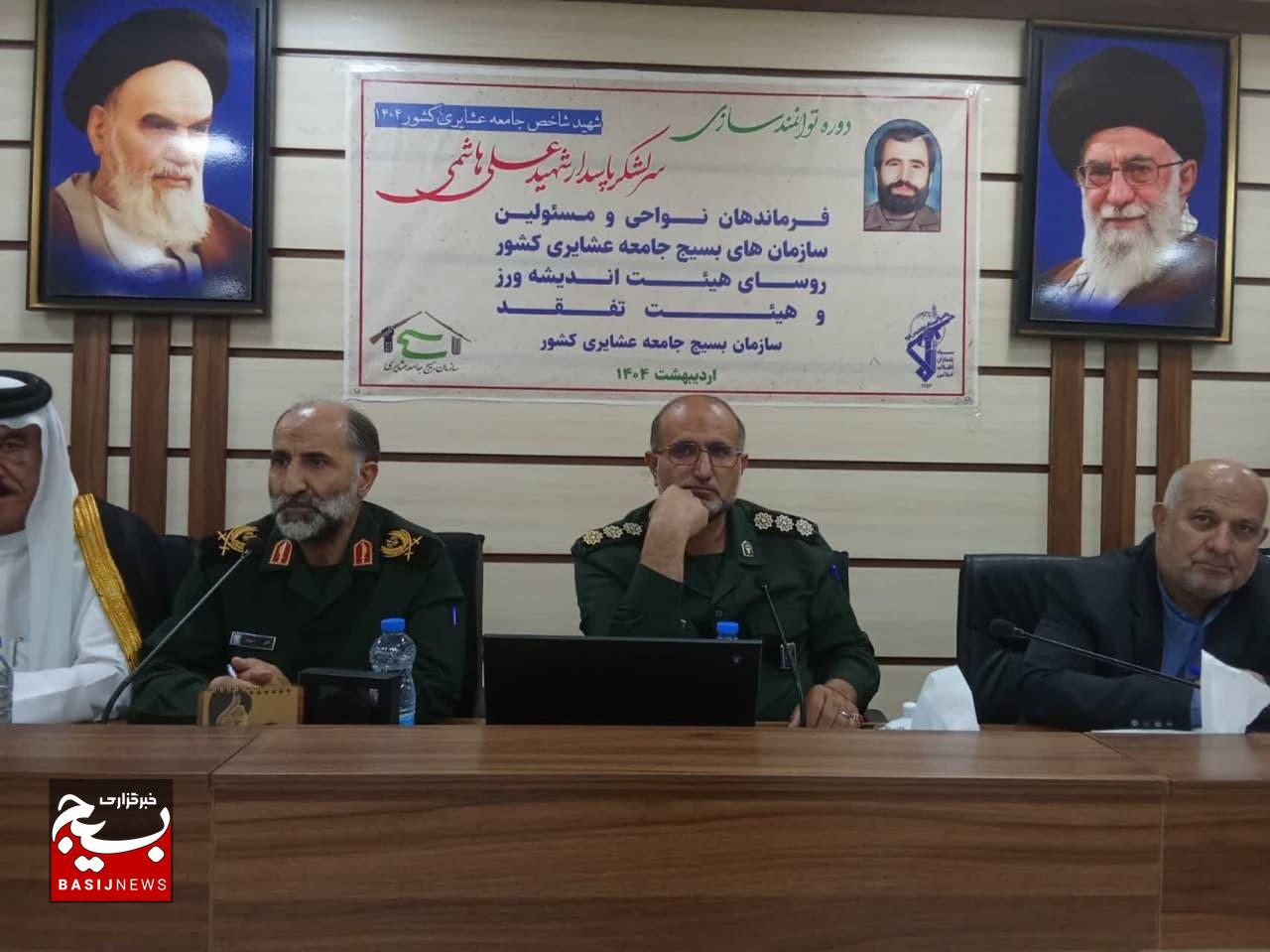 سردار نوری معاون طرح وبرنامه ریزی راهبردی سازمان بسیج مستضعفین در جمع فرماندهان نواحی ومسئولین سازمان بسیج جامعه عشایری و رؤسای هیئت اندیشه ورز و هیئت تفقد سازمان بسیج جامعه عشایری بیان کردند.