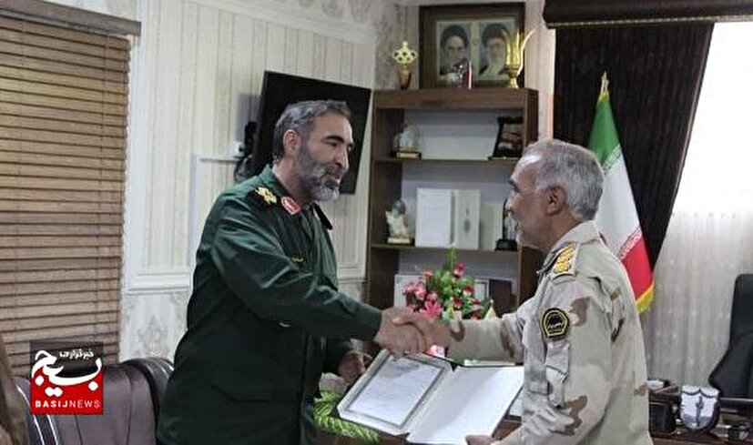 دیدار فرمانده سپاه حضرت جوادالائمه (ع) خراسان شمالی با فرمانده مرزبانی استان