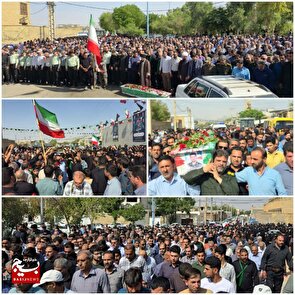 تشییع و تدفین پیکر شهید وحید دالوند در اندیمشک