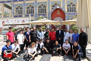 ادای احترام کشتی گیران خارجی به مقام شامخ شهید سلیمانی +تصاویر