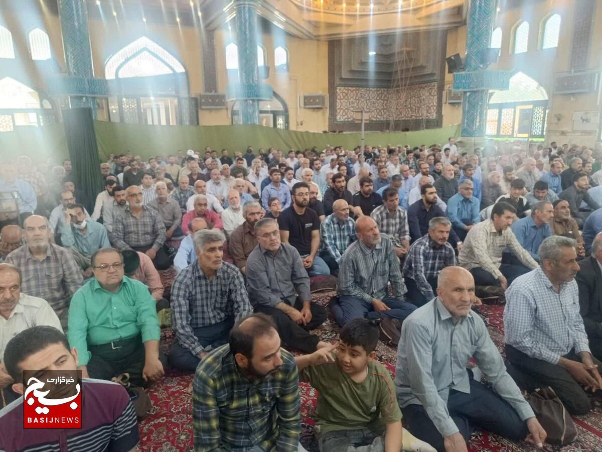 راهپیمایی پرشور مردم محمدیه و مهرگان در حمایت از نیروهای مسلح و محکومیت جنایات رژیم کودک‌کش صهیونیستی