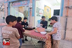 ایستگاه نقاشی در روز مباهله در سرخه برپا شد