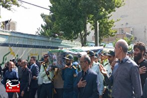مراسم تشییع پیکر مطهر شهید محمد بایر در نهاوند برگزار شد+تصاویر
