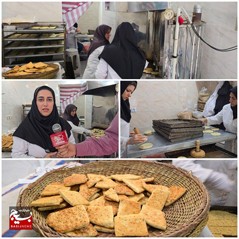 خواهران شهید سبزی سنگر اشتغال بنا نهادند/ روایت کارآفرینی خواهران شهید پای تنورهای داغ