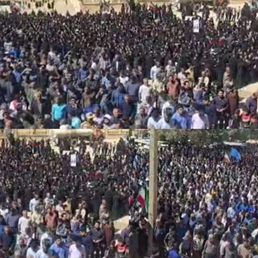 تشییع باشکوه و کم نظیر پیکر مطهر مدافع امنیت «شهید حسین اسحاقی» در لردگان