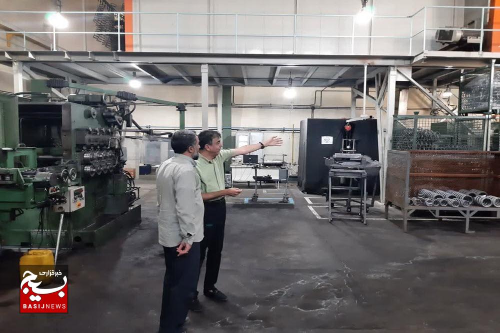 بازدید مسئول سازمان بسیج کارگران و کارخانجات استان همدان از واحدهای تولیدی شهرک صنعتی بوعلی