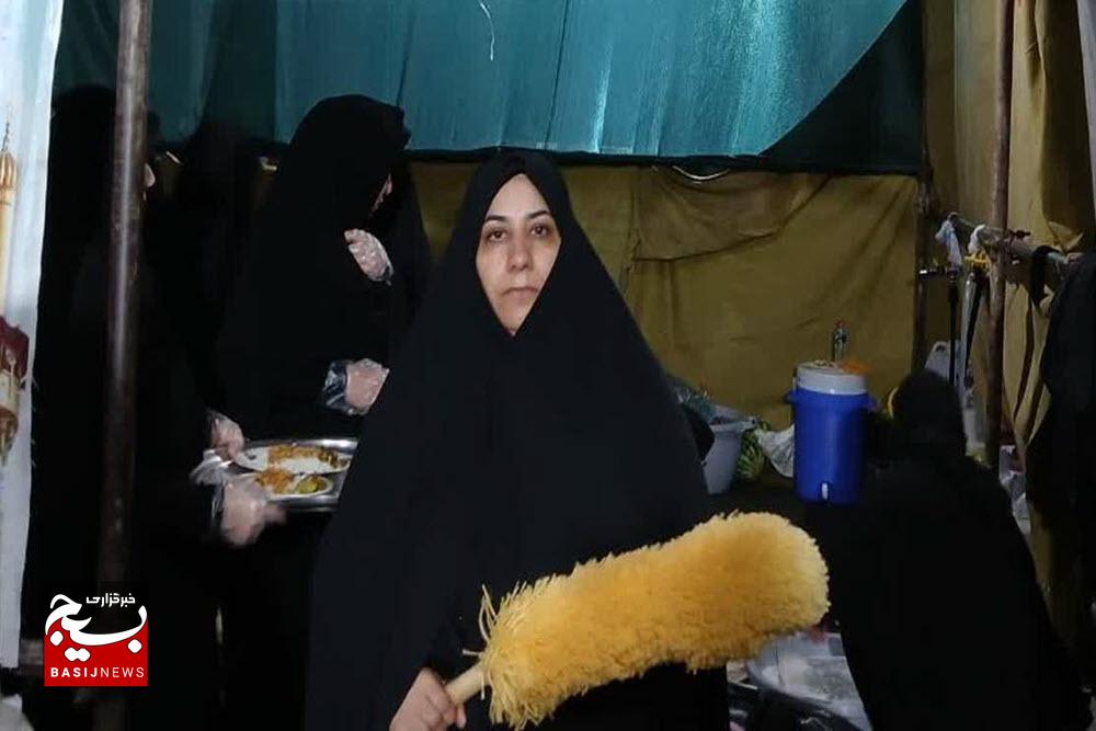 خادمی ۶۰۰ بانوی بهاری در ایستگاه صلواتی آیتالله بهاری(ره)