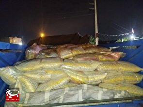 کشف یک نیسان حامل برنج خارجی قاچاق در تور ایست و بازرسی بسیج