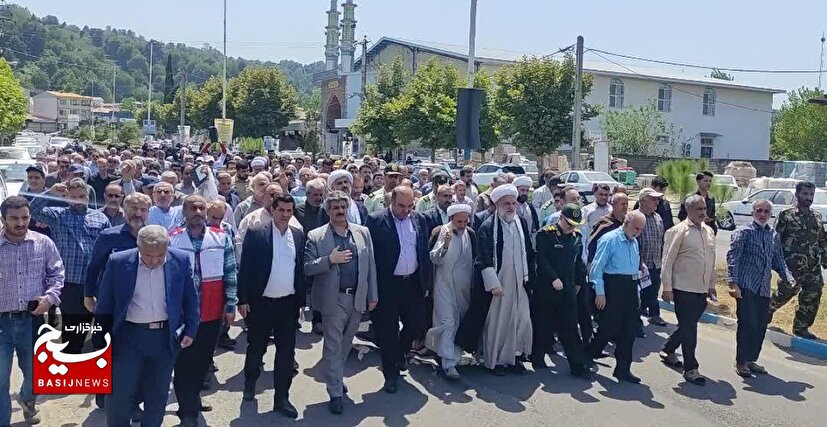 راهپیمایی جمعه «خشم و نصر» در گیلان برگزار شد