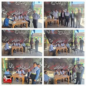 برپایی میز خدمت و ایستگاه سنجش سلامت با همکاری شبکه بهداشت و درمان باغملک