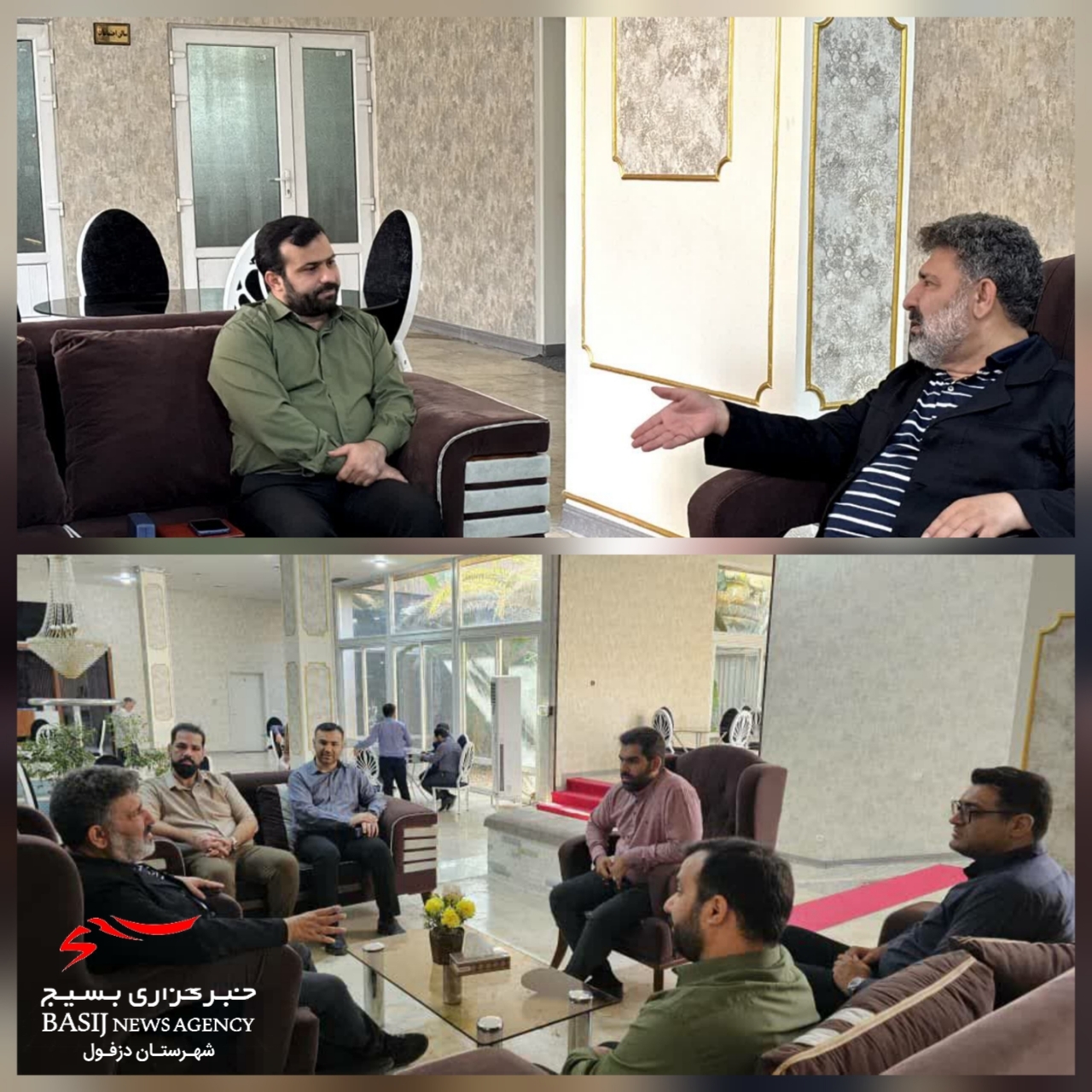 دیدار شورای کانون بسیج مداحان دزفول با حاج سعید حدادیان دیدار شورای کانون بسیج مداحان دزفول با حاج سعید حدادیان
