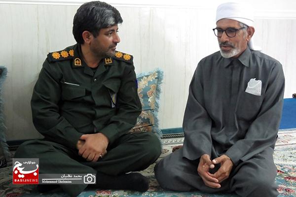 دیدار مسئولان سپاه کنگان با امام جمعه اهل سنّت سیراف