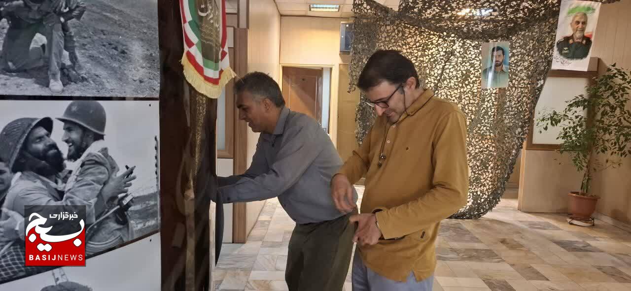 “ بسیجیان پایگاه شهید جهان‌آرا؛ فضاسازی معنوی و بصری محوطه مرکزی سوم وزارت نفت به مناسبت هفته دفاع مقدس”