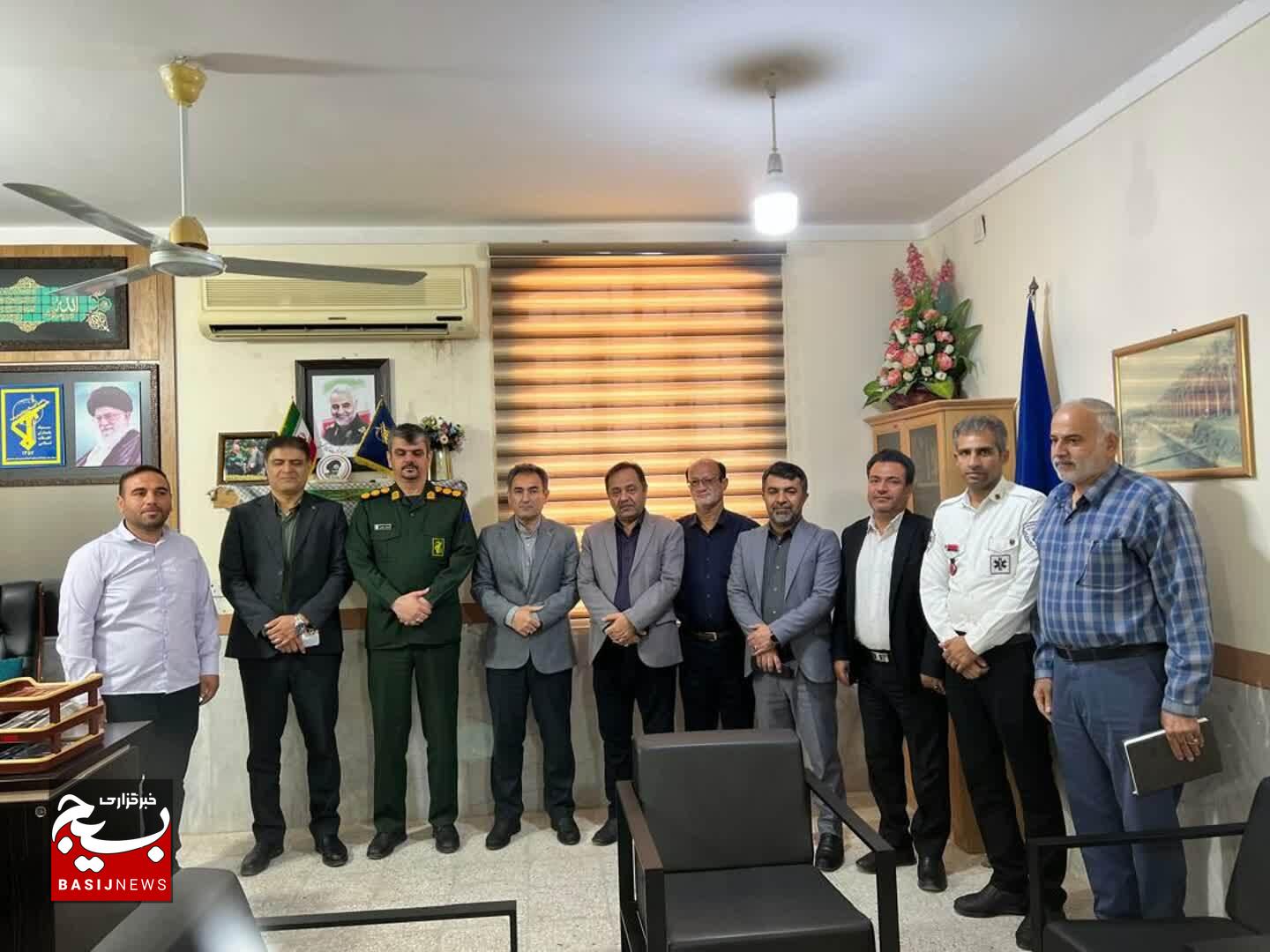دیدار رئیس شبکه بهداشت و درمان شهرستان دشتستان با فرمانده سپاه ناحیه دشتستان