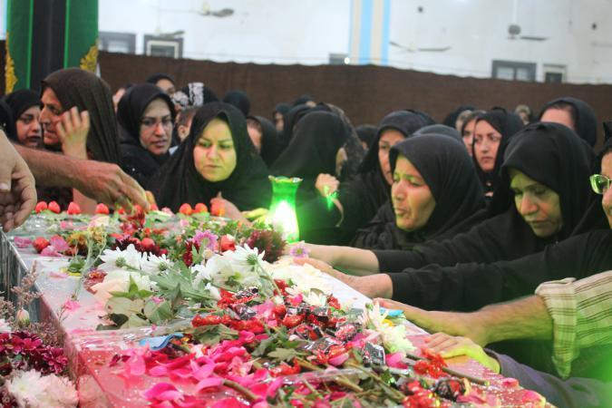 گوشه‌هایی از مراسم استقبال از شهید گمنام در بخش ساحلی دلوار