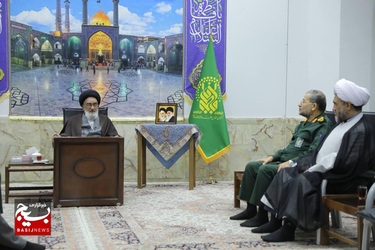دیدار رئیس سازمان بسیج مستضعفین با نماینده ولی فقیه در استان قم