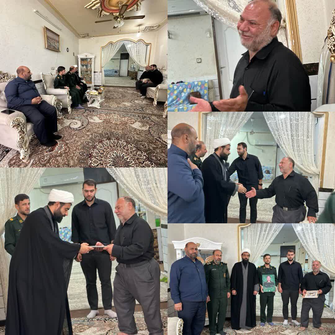گرامیداشت یاد شهید مصطفی خزائی در دیدار مسئول دفتر نمایندگی ولی‌فقیه در ناحیه مقاومت دزفول با خانواده شهید انجام شد