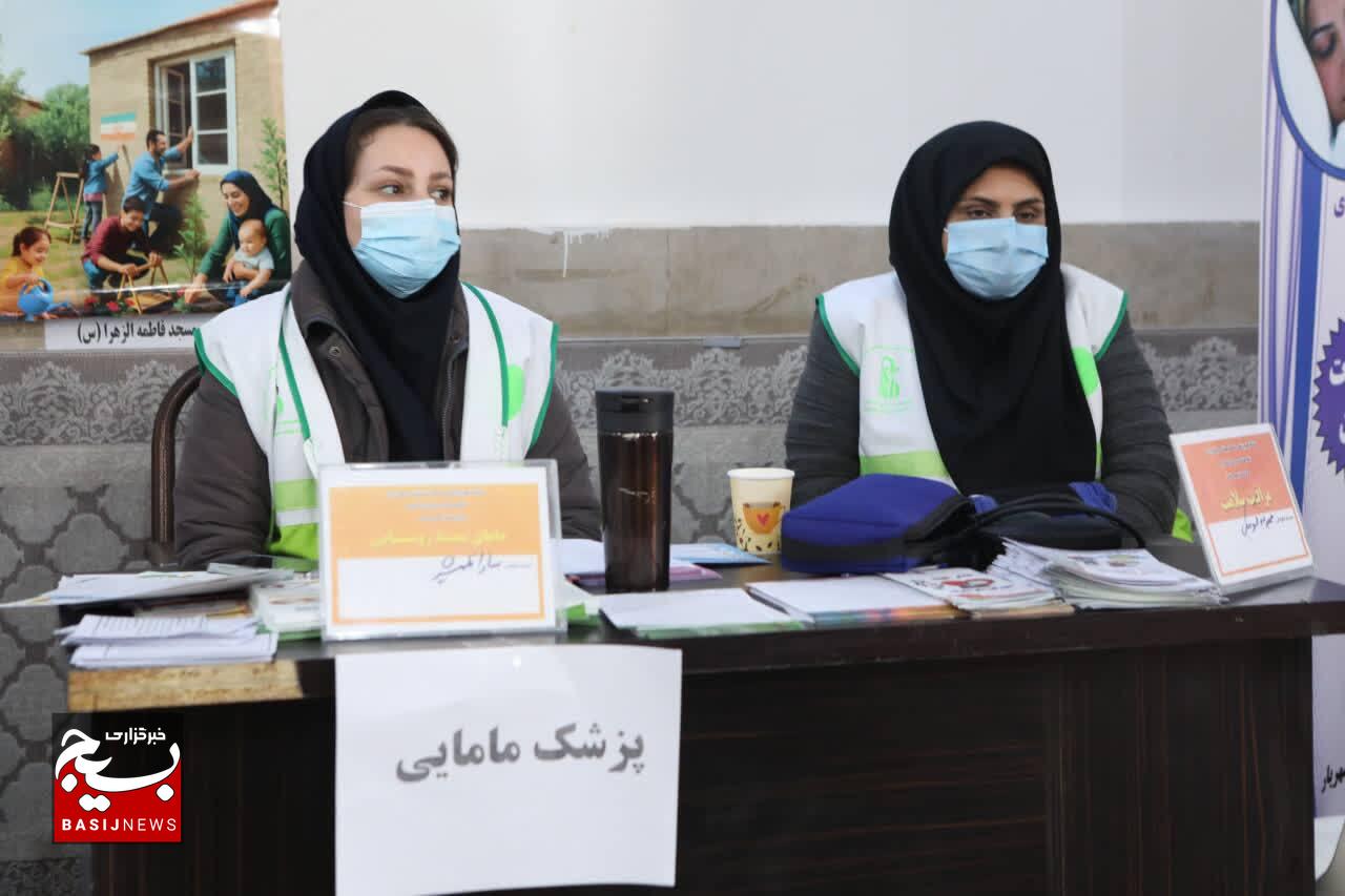 آیین افتتاحیه رزمایش سراسری کارزار خدمت در محله کرامت آلارد واقع در پرندک شهرستان رباط کریم