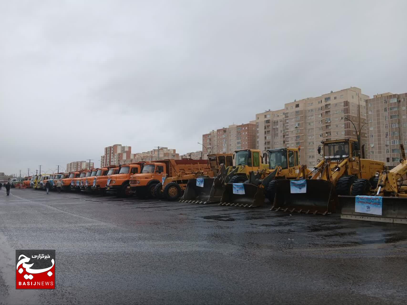 رزمایش ستاد مدیریت عملیات زمستانی شهرداری زنجان به روایت تصویر