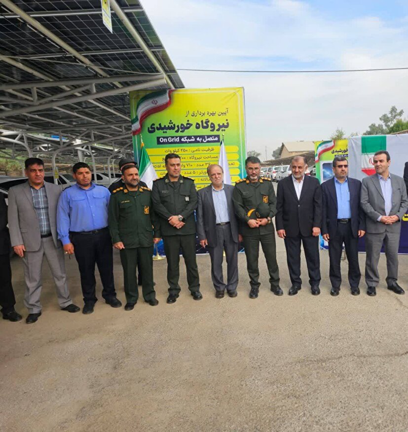 مراسم افتتاح پنل های خورشیدی گروه جهادی سازمان آب و برق استان خوزستان