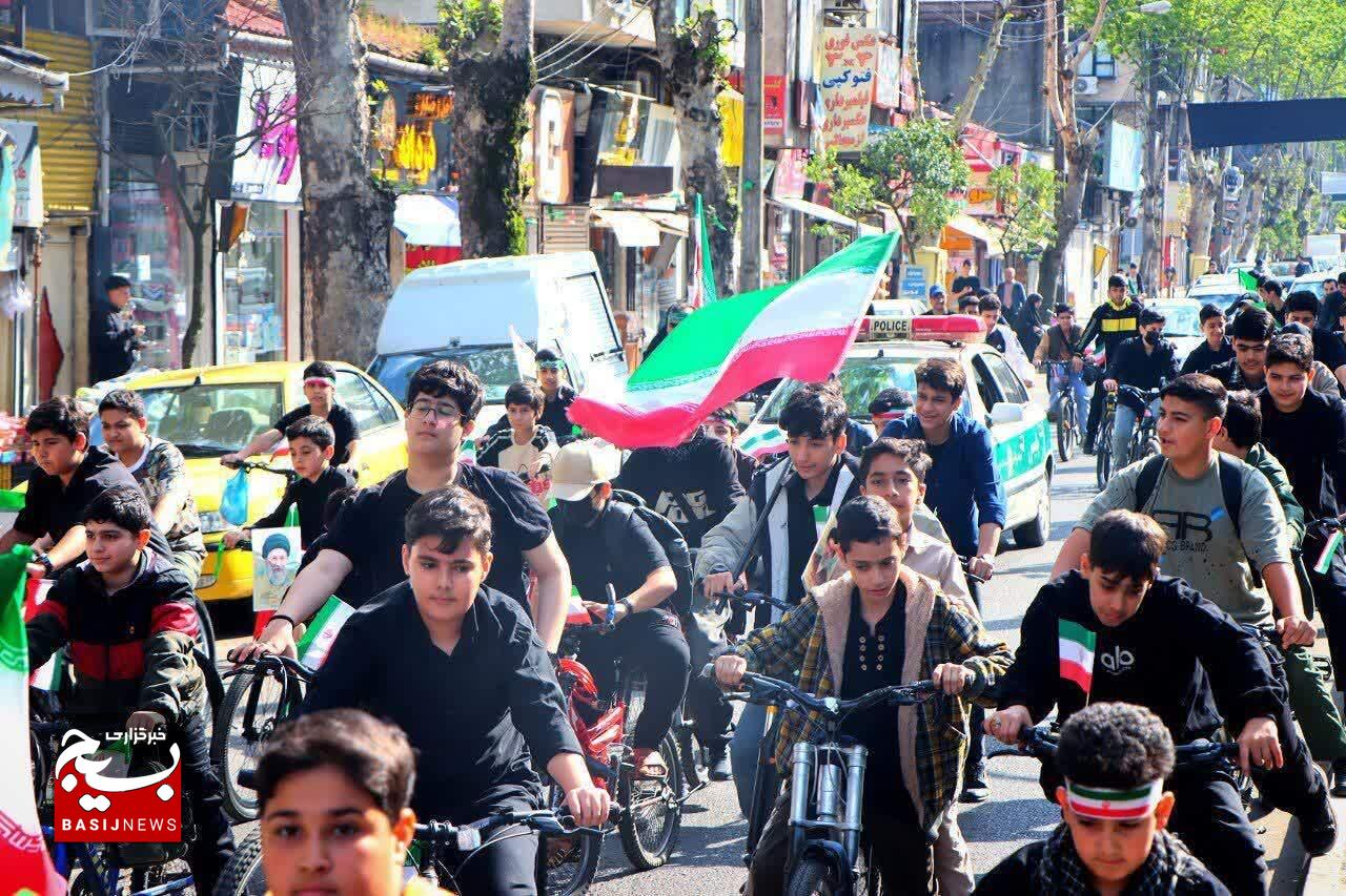 کاروان دوچرخه‌سواری نوجوانان لنگرودی در اربعین شهادت قائد امت 