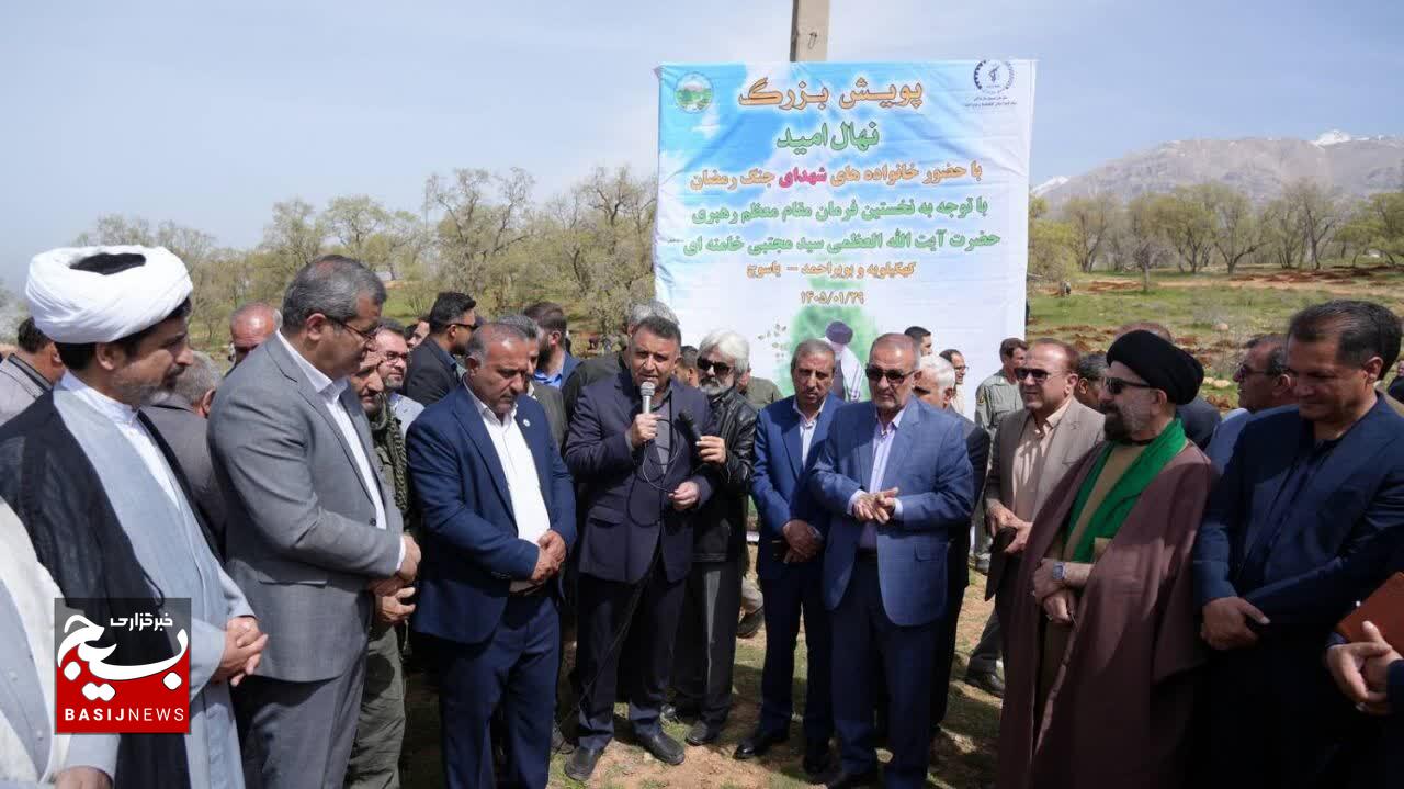 کاشت ۲۰ هزار نهال در کهگیلویه و بویراحمد آغاز شد
