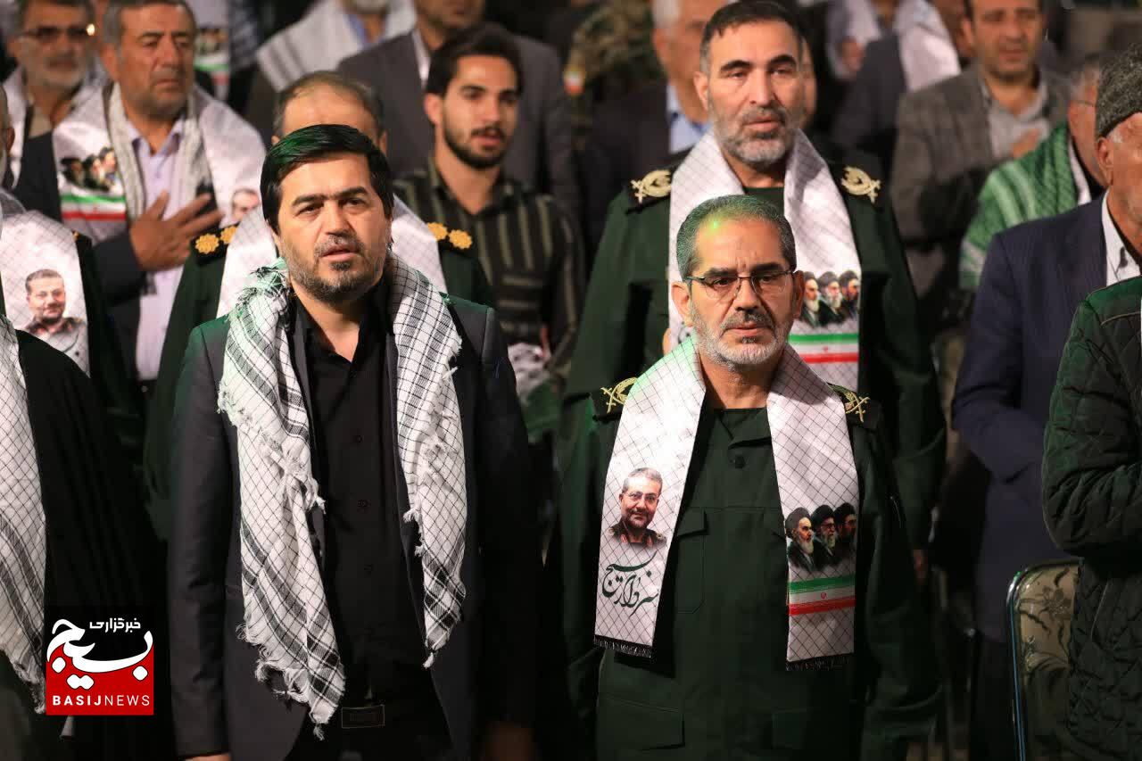 مراسم چهلمین روز شهادت سرلشکر پاسدار غلامرضا سلیمانی در شهرستان فارسان